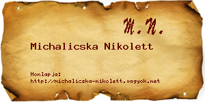 Michalicska Nikolett névjegykártya
