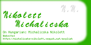 nikolett michalicska business card